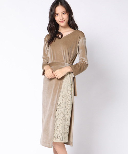 Vicky ビッキー の コーデュロイレース使いワンピース ワンピース Wear