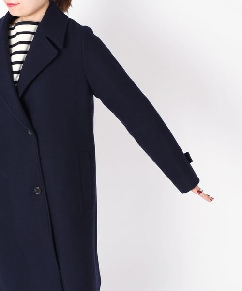 liflattie ships(リフラティ シップス)の「liflattie ships:メルトンシングルコート◇(チェスターコート・レディース・ネイビー/オリーブ/ピンク・SMALL/MEDIUM)」の17枚目の写真