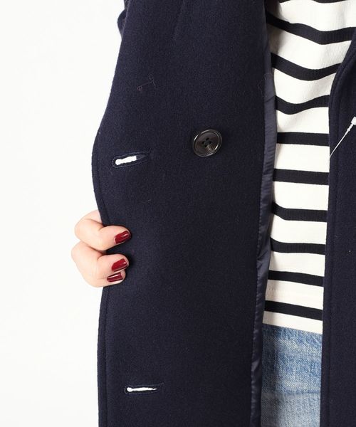 liflattie ships(リフラティ シップス)の「liflattie ships:メルトンシングルコート◇(チェスターコート・レディース・ネイビー/オリーブ/ピンク・SMALL/MEDIUM)」の10枚目の写真