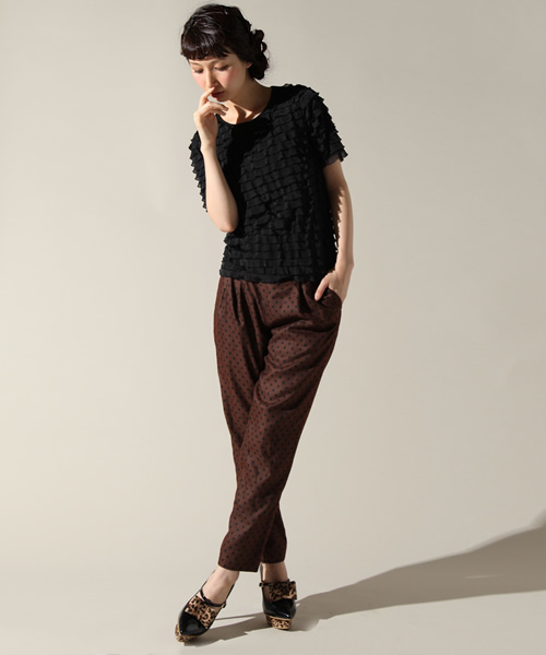 CORTES WORKS（コルテスワークス）の「【NET販売限定】ドット サロペット パンツ（サロペット/オーバーオール・レディース・グレー/ブラウン・36/38）」の5枚目の写真