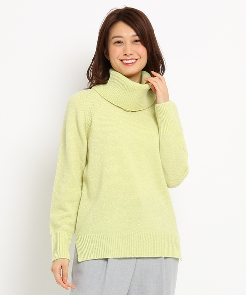 Sunauna(スーナウーナ)の「ウーリンラメプルオーバー(ニット/セーター・レディース・ベージュ/グレー/レモンイエロー・38)」の4枚目の写真