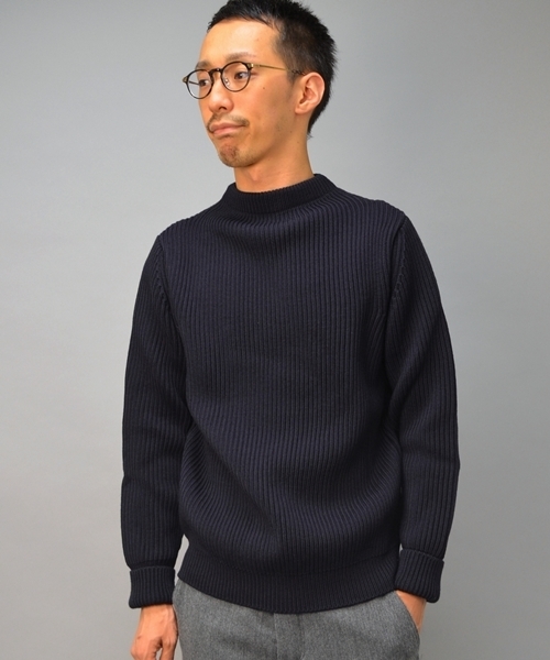 ANDERSEN-ANDERSEN 5ゲージ クルーネックニット イタリア製 ANDERSEN-ANDERSEN 5ゲージクルー ネックニット