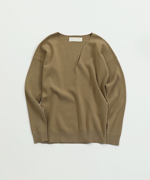 TODAYFUL（トゥデイフル）の「キーネックニット（ニット/セーター・レディース・ベージュ/オフホワイト・FREE）」の7枚目の写真