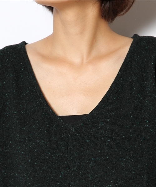 coen（コーエン）の「ウール混カラーネップニットワンピース（ワンピース・レディース・ライトグレー/ワインレッド/ダークグリーン・フリー）」の8枚目の写真