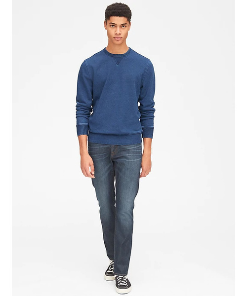 GAP（ギャップ）の「インディゴ クルーネックプルオーバー スウェット 