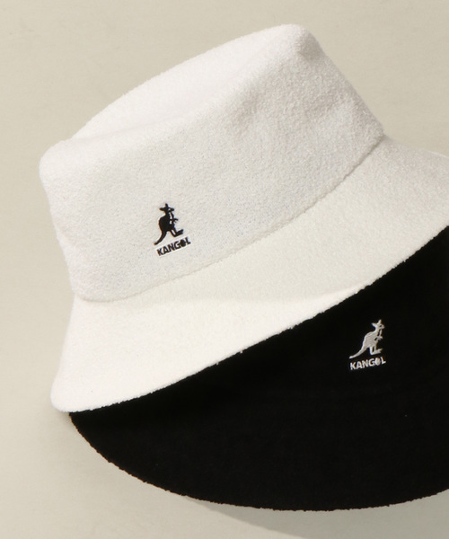 KANGOL（カンゴール）の「KANGOL バミューダバケットハット（ハット・レディース・ホワイト/ブラック・M/L）」の4枚目の写真
