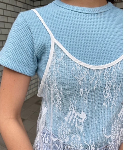 AMAIL（アマイル）の「Elegance lace dress（ワンピース・レディース・ホワイト/ブラック・FREE）」の5枚目の写真