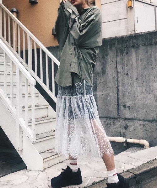 AMAIL（アマイル）の「Elegance lace dress（ワンピース・レディース・ホワイト/ブラック・FREE）」の11枚目の写真