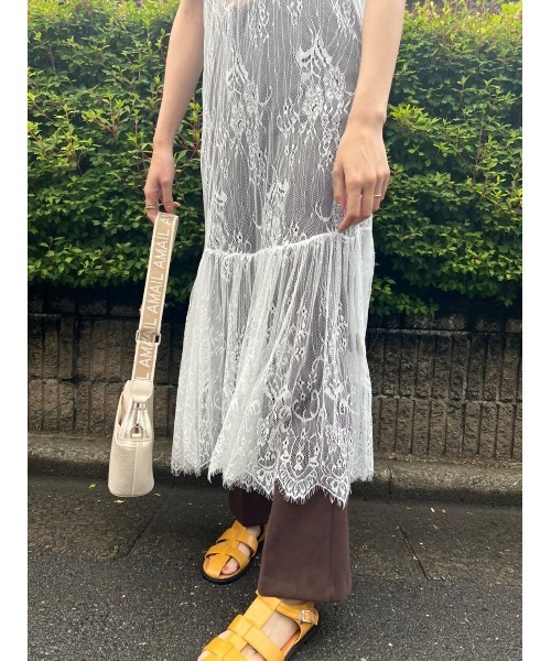 AMAIL（アマイル）の「Elegance lace dress（ワンピース・レディース・ホワイト/ブラック・FREE）」の10枚目の写真
