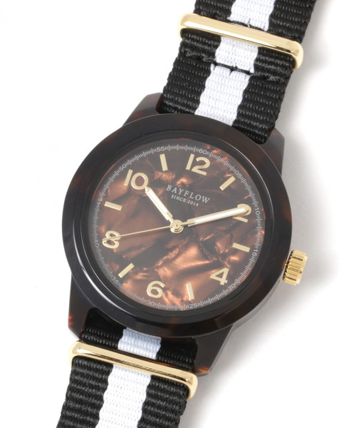 BAYFLOW(ベイフロー)の「マーブルウォッチ(アナログ腕時計・レディース・ライトグレー/ブラック/グレー/シルバーグレー・FREE)」の5枚目の写真