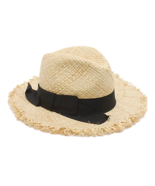 ROSE BUD(ローズバッド)の「(ICAS) PD920E PAGLIA RAFFIA HAT(ハット・レディース・ブラウン系その他/ブラック・ONE SIZE)」の1枚目の写真