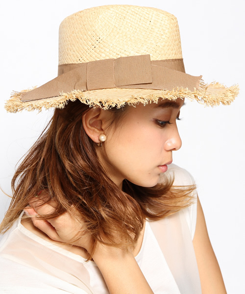 ROSE BUD(ローズバッド)の「(ICAS) PD920E PAGLIA RAFFIA HAT(ハット・レディース・ブラウン系その他/ブラック・ONE SIZE)」の3枚目の写真