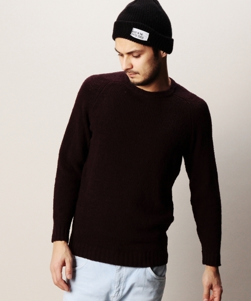 BEAUTY&YOUTH UNITED ARROWS（ビューティーアンドユースユナイテッドアローズ）の「BY コットン ブークレ クルーネック ニット◆（ニット/セーター・メンズ・ホワイト/ダークグレー/ワインレッド・SMALL/LARGE/MEDIUM/X-LARGE）」の3枚目の写真