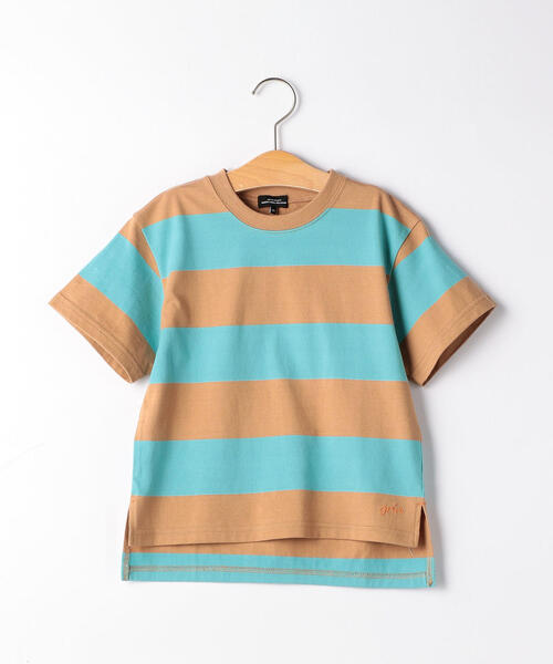 green label relaxing（グリーンレーベルリラクシング）の「【キッズ】ワイドボーダーTシャツ（Tシャツ/カットソー・キッズ・ベージュ/ネイビー/ブラック・105/115/135/125/95）」の3枚目の写真