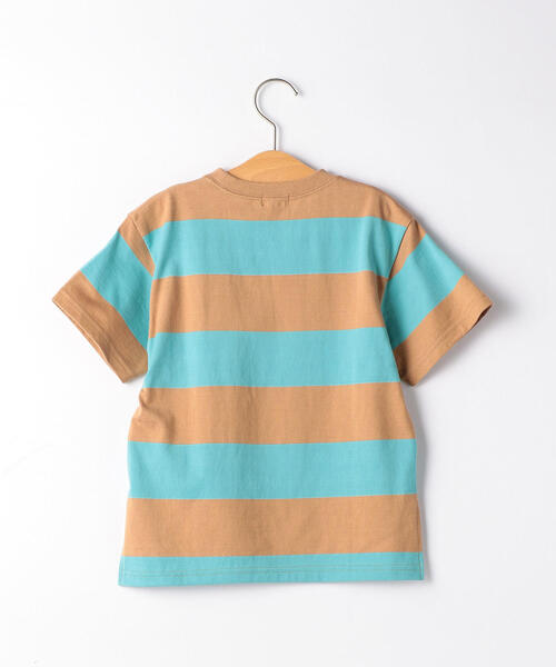 green label relaxing（グリーンレーベルリラクシング）の「【キッズ】ワイドボーダーTシャツ（Tシャツ/カットソー・キッズ・ベージュ/ネイビー/ブラック・105/115/135/125/95）」の4枚目の写真