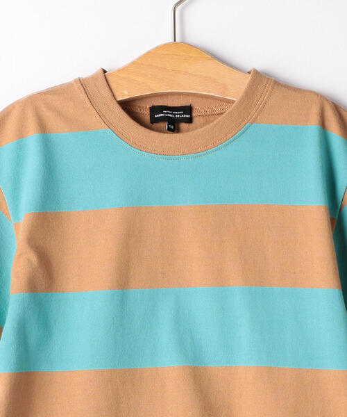 green label relaxing（グリーンレーベルリラクシング）の「【キッズ】ワイドボーダーTシャツ（Tシャツ/カットソー・キッズ・ベージュ/ネイビー/ブラック・105/115/135/125/95）」の5枚目の写真