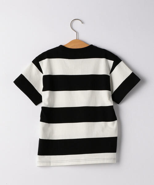 green label relaxing（グリーンレーベルリラクシング）の「【キッズ】ワイドボーダーTシャツ（Tシャツ/カットソー・キッズ・ベージュ/ネイビー/ブラック・105/115/135/125/95）」の10枚目の写真