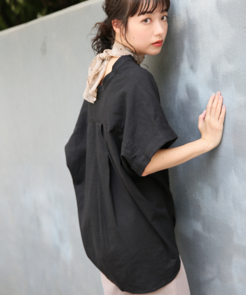 LOWRYS FARM（ローリーズファーム）の「アサコンスキッパーＳＳ　845903（シャツ/ブラウス・レディース・ライトグレー/ブラック/ベージュ/ブラウン・FREE）」の6枚目の写真