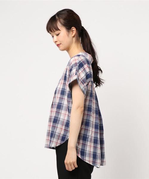 AMERICAN HOLIC（アメリカンホリック）の「バックタックスキッパーシャツ（シャツ/ブラウス・レディース・ネイビー/オフホワイト/ベージュ系その他4/グリーン系その他5/ブルー系その他3/ブルー系その他4/ブルー系その他5/ブルー系その他6・M/L）」の9枚目の写真