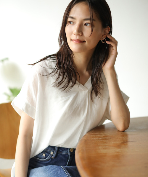 AMERICAN HOLIC（アメリカンホリック）の「バックタックスキッパーシャツ（シャツ/ブラウス・レディース・ネイビー/オフホワイト/ベージュ系その他4/グリーン系その他5/ブルー系その他3/ブルー系その他4/ブルー系その他5/ブルー系その他6・M/L）」の2枚目の写真