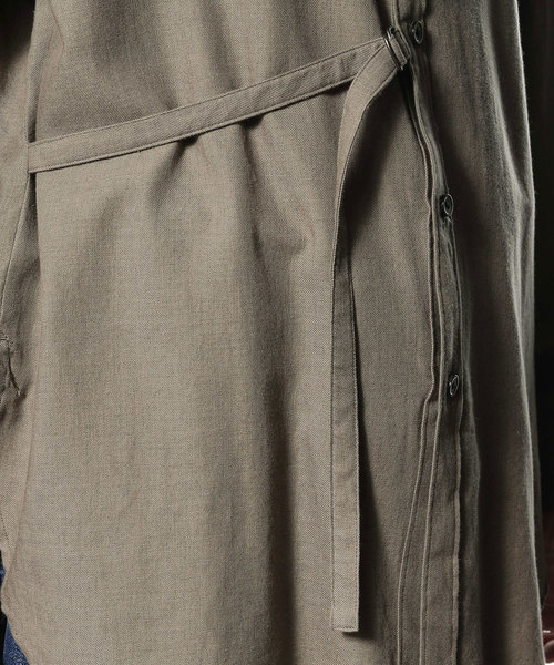 KAZUYUKI KUMAGAI ATTACHMENT（カズユキクマガイアタッチメント）の「80/2C/Wビエラ ドルマンスリーブシャツL/S（シャツ/ブラウス・メンズ・オフホワイト/カーキ/ライトグリーン・1/2/3）」の9枚目の写真