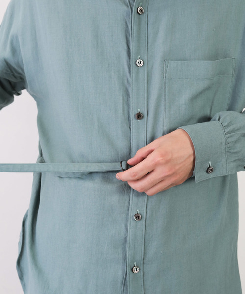 KAZUYUKI KUMAGAI ATTACHMENT（カズユキクマガイアタッチメント）の「80/2C/Wビエラ ドルマンスリーブシャツL/S（シャツ/ブラウス・メンズ・オフホワイト/カーキ/ライトグリーン・1/2/3）」の14枚目の写真