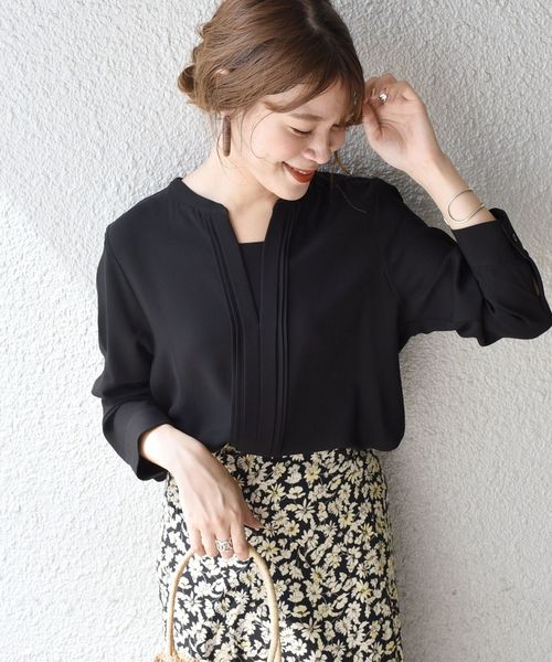 SHIPS(シップス)の「〈手洗い可能〉ウォッシャブルピンタックブラウス◇(シャツ/ブラウス・レディース・ブラック/オフホワイト/ピンク・ONE SIZE)」の9枚目の写真