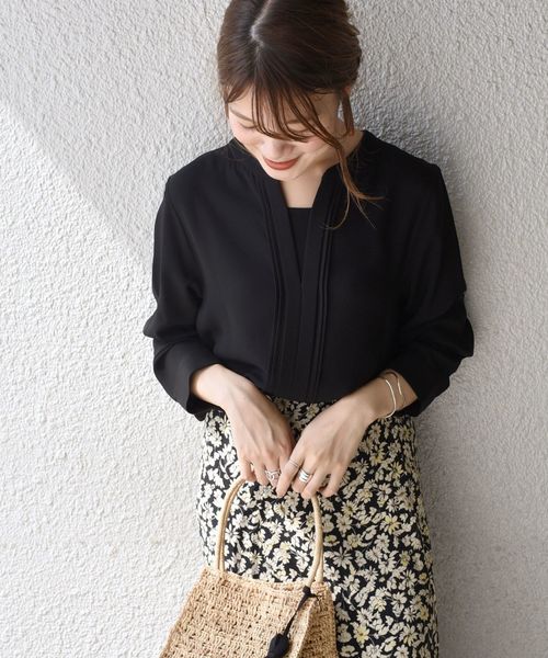 SHIPS(シップス)の「〈手洗い可能〉ウォッシャブルピンタックブラウス◇(シャツ/ブラウス・レディース・ブラック/オフホワイト/ピンク・ONE SIZE)」の10枚目の写真