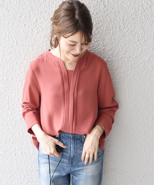 SHIPS(シップス)の「〈手洗い可能〉ウォッシャブルピンタックブラウス◇(シャツ/ブラウス・レディース・ブラック/オフホワイト/ピンク・ONE SIZE)」の16枚目の写真