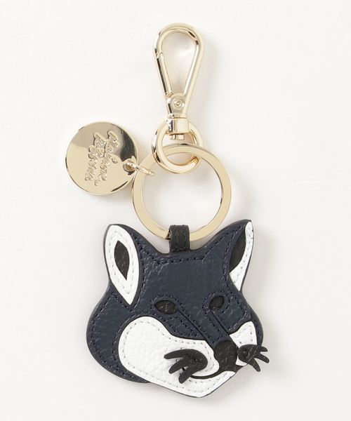 Maison Kitsune（メゾンキツネ）の「LEATHER FOX HEAD KEYRING（キー