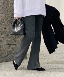 AP STUDIO(エーピーストゥディオ)のラムウールリブニットパンツ(その他パンツ)