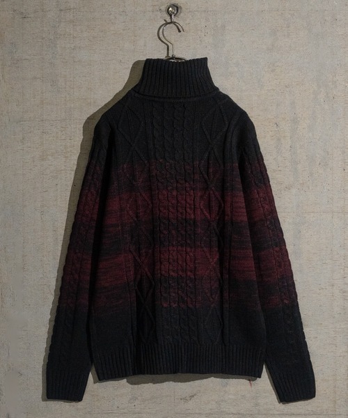 JOHN'S CLOSET(ジョンズクローゼット)の「【i】ケーブルニット タートルネック セーター【総アラン編み】(ニット/セーター・レディース・キナリ/ブラック/グレー/ネイビー/ロイヤルブルー/ワイン/ブラック系その他/ホワイト×ブラック/ベージュ・SMALL/MEDIUM/LARGE/X-LARGE)」の14枚目の写真