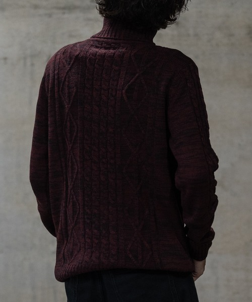 JOHN'S CLOSET(ジョンズクローゼット)の「【i】ケーブルニット タートルネック セーター【総アラン編み】(ニット/セーター・レディース・キナリ/ブラック/グレー/ネイビー/ロイヤルブルー/ワイン/ブラック系その他/ホワイト×ブラック/ベージュ・SMALL/MEDIUM/LARGE/X-LARGE)」の19枚目の写真