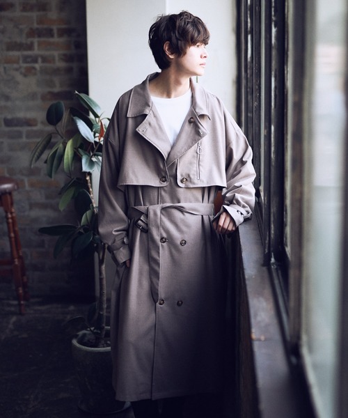 KUUUPY（クーピー）の「KUUUPY - ヨークロングトレンチコート（トレンチコート・メンズ・ブラック/ベージュ・SMALL/MEDIUM/LARGE）」の21枚目の写真