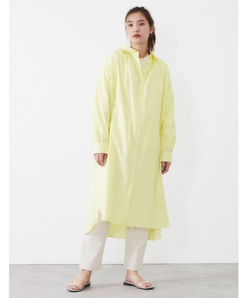 POU DOU DOU（プードゥドゥ）の「ころころボタンシャツワンピース（シャツワンピース・レディース・オフホワイト/ブルー/ライトイエロー・3）」の9枚目の写真