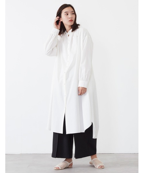 POU DOU DOU（プードゥドゥ）の「ころころボタンシャツワンピース（シャツワンピース・レディース・オフホワイト/ブルー/ライトイエロー・3）」の15枚目の写真