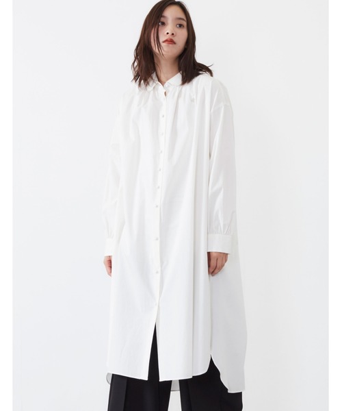 POU DOU DOU（プードゥドゥ）の「ころころボタンシャツワンピース（シャツワンピース・レディース・オフホワイト/ブルー/ライトイエロー・3）」の16枚目の写真