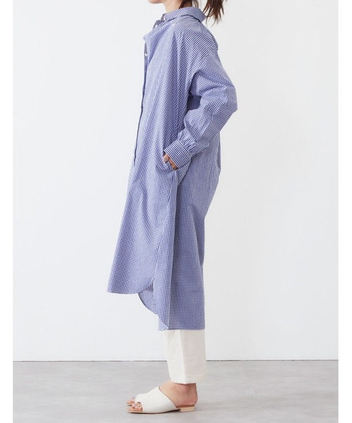 POU DOU DOU（プードゥドゥ）の「ころころボタンシャツワンピース（シャツワンピース・レディース・オフホワイト/ブルー/ライトイエロー・3）」の20枚目の写真