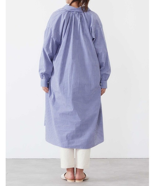 POU DOU DOU（プードゥドゥ）の「ころころボタンシャツワンピース（シャツワンピース・レディース・オフホワイト/ブルー/ライトイエロー・3）」の21枚目の写真