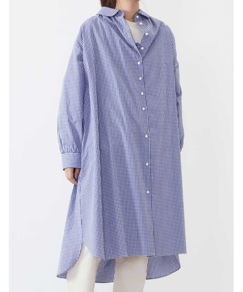 POU DOU DOU（プードゥドゥ）の「ころころボタンシャツワンピース（シャツワンピース・レディース・オフホワイト/ブルー/ライトイエロー・3）」の22枚目の写真