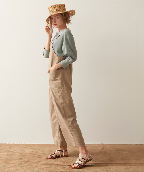 khaki（カーキ）の「「KHAKI / カーキ」リネンコットンキャンバスオーバーオール"LINEN OVERALLS"（その他パンツ