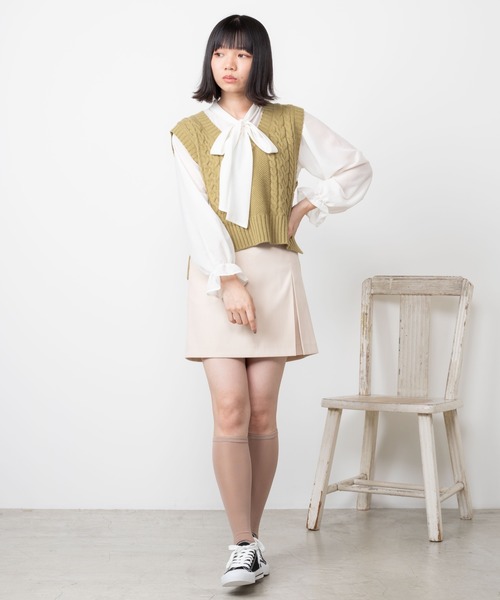 WEGO（ウィゴー）の「WEGO/【セットアップ対応商品】ベイクドカラーミニスカート（スカート・レディース・ブラック/サックスブルー/アイボリー/グリーン系その他/ライトピンク・SMALL/MEDIUM）」の16枚目の写真