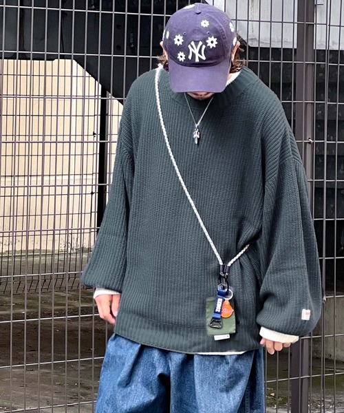 Java(ジャバ)の「《JaVaジャバ コラボ》ゆるニットであざと感。重ね着風ローゲージ オーバーサイズ ニット(ニット/セーター・レディース・ブラック/ベージュ/アイボリー/グリーン/ブルー・MEDIUM/LARGE/X-LARGE/SMALL)」の14枚目の写真