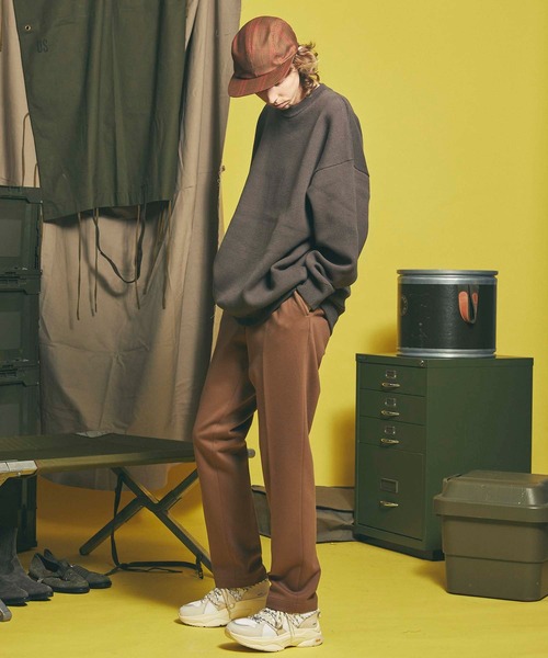 MAISON SPECIAL（メゾンスペシャル）の「《ユニセックスアイテム》プライムオーバースムースニットスウェットプルオーバー【MAISON SPECIAL/メゾンスペシャル】（スウェット・メンズ・チャコールグレー/ブラック/パープル/オフホワイト/イエロー/オレンジ/ブルー/グリーン・1/2/0/3）」の19枚目の写真