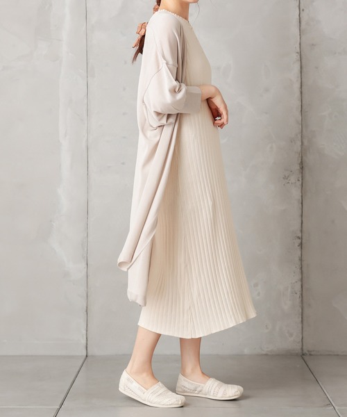 PUAL CE CIN（ピュアルセシン）の「針抜きテレコロングR（Tシャツ/カットソー・レディース・ブラック/キナリ・FREE）」の5枚目の写真