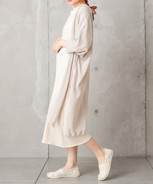 PUAL CE CIN（ピュアルセシン）の「針抜きテレコロングR（Tシャツ/カットソー・レディース・ブラック/キナリ・FREE）」の12枚目の写真