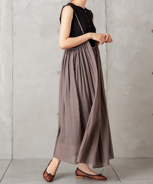 PUAL CE CIN（ピュアルセシン）の「針抜きテレコロングR（Tシャツ/カットソー・レディース・ブラック/キナリ・FREE）」の16枚目の写真