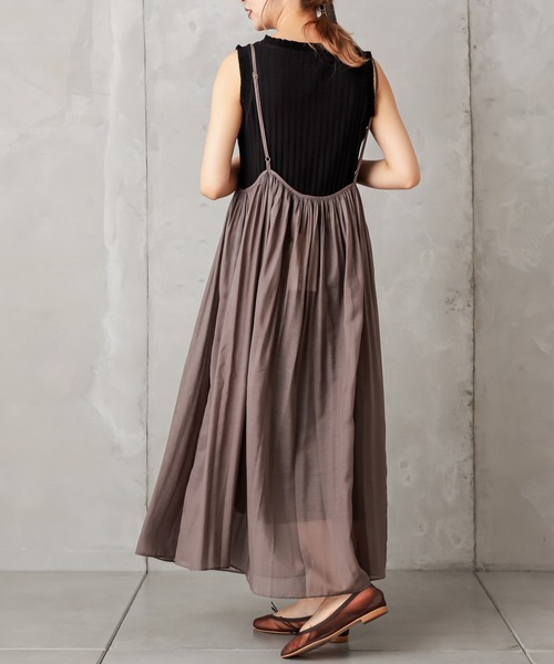 PUAL CE CIN（ピュアルセシン）の「針抜きテレコロングR（Tシャツ/カットソー・レディース・ブラック/キナリ・FREE）」の7枚目の写真