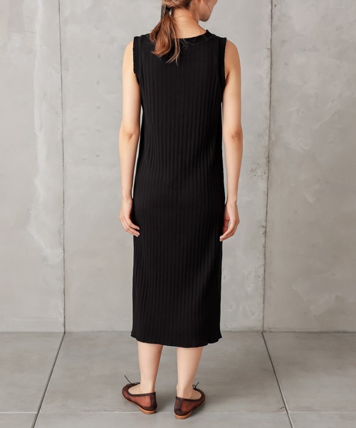 PUAL CE CIN（ピュアルセシン）の「針抜きテレコロングR（Tシャツ/カットソー・レディース・ブラック/キナリ・FREE）」の4枚目の写真