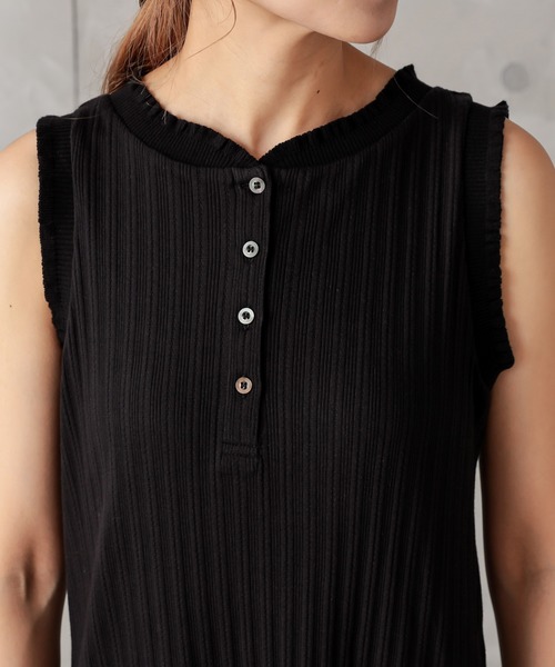 PUAL CE CIN（ピュアルセシン）の「針抜きテレコロングR（Tシャツ/カットソー・レディース・ブラック/キナリ・FREE）」の19枚目の写真